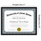 Americanflat 8.5x11 Thin Border Diploma Flame - Showcases Certificates and Diplomas - Document Picture Frame - Shatter Resistant Glass - Hanging Hardware and Easel for Table Display - Black